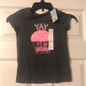 Cat & Jack Toddler 5T birthday tee shirt girls